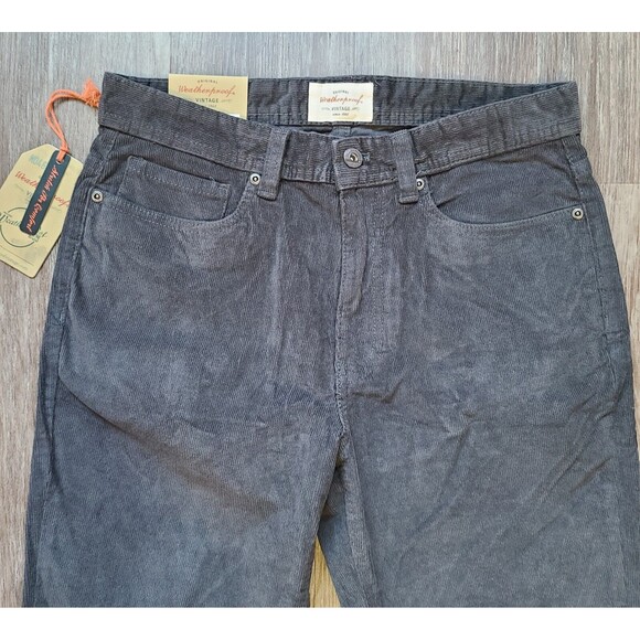 NWT Mens Vintage Weatherproof Corduroy Pants Straight 5 Pocket 30x29 Forged Iron - Picture 6 of 10